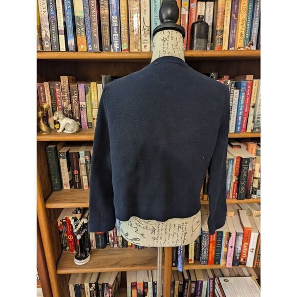 Boden Women’s U.S. 4 Navy Blue Holly Cardigan Sweater Gold Buttons Pockets - Picture 2 of 6